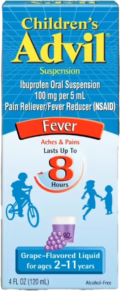 Advil Children's Ibuprofen Suspension 100 mg per 5 mL
